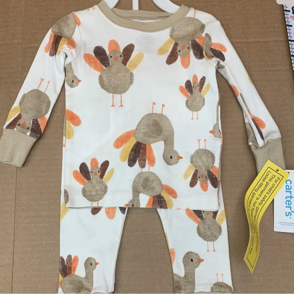 DISO. Carter’s Thanksgiving Turkey Toddler Pajamas